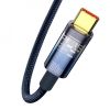  Зображення Кабель USB2.0 AM-Type-C M, 1 м, 5A, (100W) Explorer Series Auto Power-Off CATS000203 Baseus Синій 