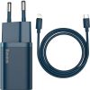  Зображення Зарядний пристрій 1xUSB 20W (USB-C) + Cable Type-C Синій Baseus 