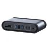  Зображення Док-станція USB3.2 Type-C-->2xHDMI/2xDP/2xUSB-C/3xUSB/RJ45/SD/TRRS 3.5mm/PD 100W + БЖ 16 in 1 Baseus 