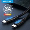  Зображення Кабель Vention USB Type-C - USB Type-C TPE Round PD 60W, 3A, 1m, Black (COSBF) 