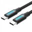  Зображення Кабель Vention USB Type-C - USB Type-C TPE Round PD 60W, 3A, 0.5m, Black (COSBD) 