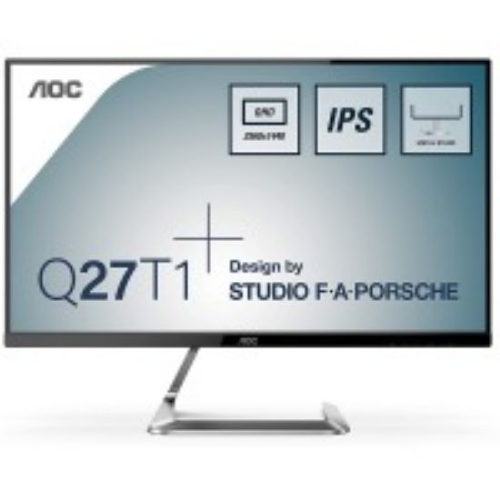  Зображення TFT 27" AOC Q27T1, IPS, QHD, HDMI, DP, чорний з сріблястим 