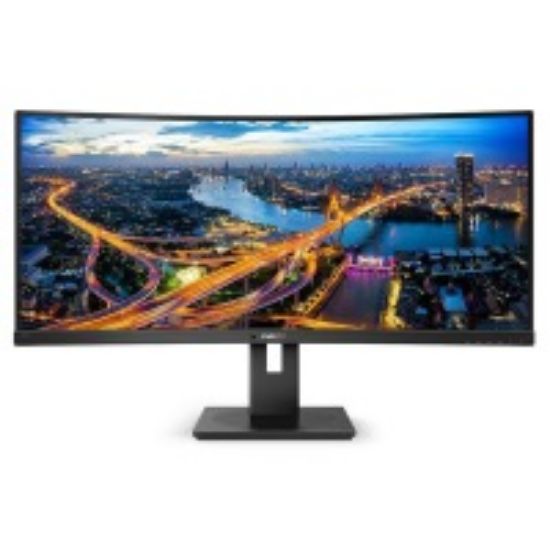  Зображення TFT 34" Philips 345B1C, VA, 3440x1440 WQHD, вигнутий, DP, HDMIx2, USB хаб, Pivot,  колонки, чорний 