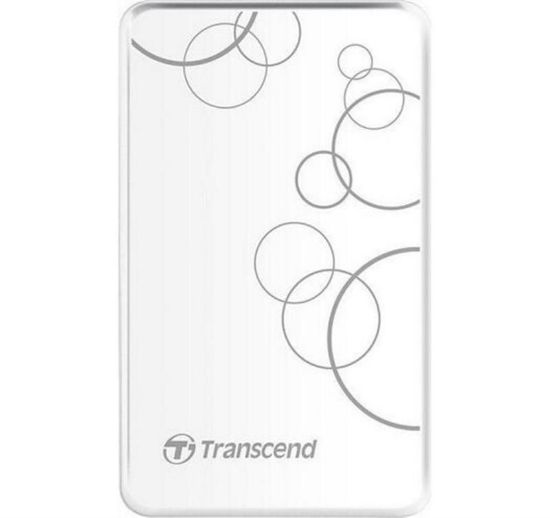  Зображення Зовнішній жорсткий диск USB 3.0   1TB 2.5"  Transcend StoreJet 25A3 5400rpm, White  (TS1TSJ25A3W)) 