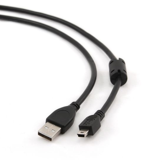  Зображення Кабель 1.8m USB 2.0 (AM/Mini USB) Cablexpert (CCF-USB2-AM5P-6) Black 