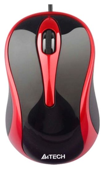  Зображення Миша  A4 Tech N-350-2 (Red+Black) провідна міні V-Track USB, 1000dpi,) 