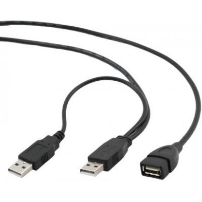  Зображення Кабель USB2.0 Cablexpert CCP-USB22-AMAF-3 подовжувач USB2.0, A-папа + живлення / А-мама, 0.9м                          ) 