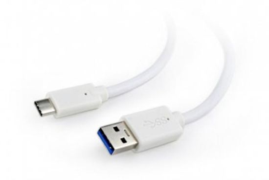  Зображення Кабель USB 3.0 - USB Type-C Cablexpert CCP-USB3-AMCM-1M-W A-папа/C-папа, 1.0 м, преміум) 