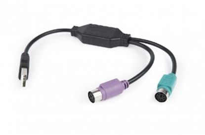  Зображення Адаптер USB to 2xPS/2 Cablexpert (UAPS12-BK) Black 30 см 