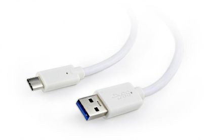  Зображення Кабель 0.1m USB 2.0 AM/Type-C Cablexpert White 